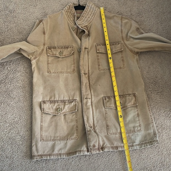 Converse All Star Tan Military Jacket Men’s M Streetwear Full Zip Canvas Coat - Picture 13 of 14